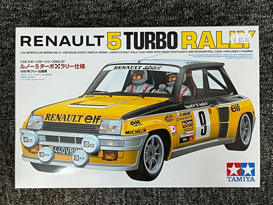 RENAULT 5 Turbo RALLY - 1:24 scale Tamiya kit 24027 with figures - Sealed parts