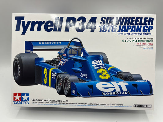 Tamiya 1/20 1976 Tyrrell P34 6 Wheeler Racing Car Model Kit 20058