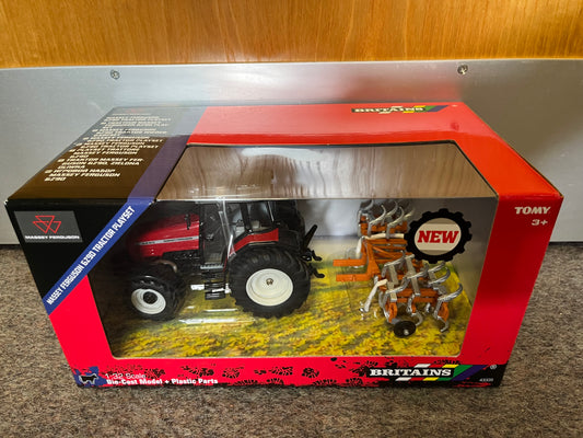 BRITAINS LTD FARM 43335 MASSEY FERGUSON HERITAGE TRACTOR & CULTIVATOR SET