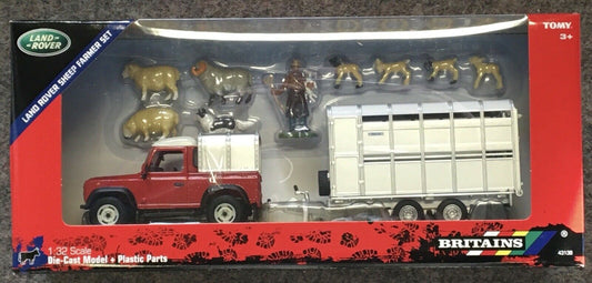 BRITAINS LTD FARM 43138A LAND ROVER SHEEP FARMER SET