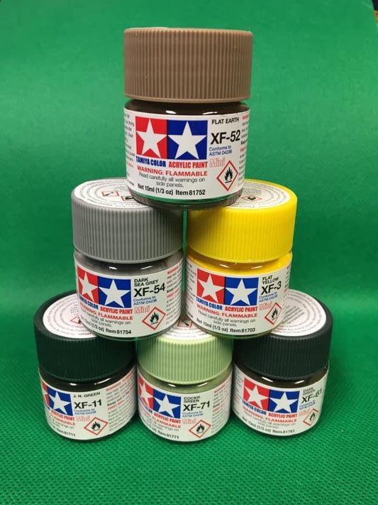 Tamiya Paint Acrylic Mini 10ml Jar Gloss Paint Full Range